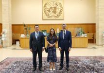 Heydər Əliyev Fondunun vitse-prezidenti Leyla Əliyeva Cenevrədə “Mənim dənizlərim, mənim okeanlarım” sərgisinin açılışında iştirak edib (FOTO)