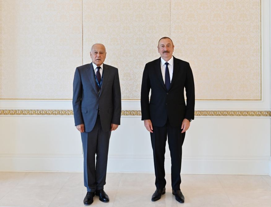 Prezident İlham Əliyev Ərəb Dövlətləri Liqasının Baş katibini qəbul edib (FOTO/VİDEO) (YENİLƏNİB)