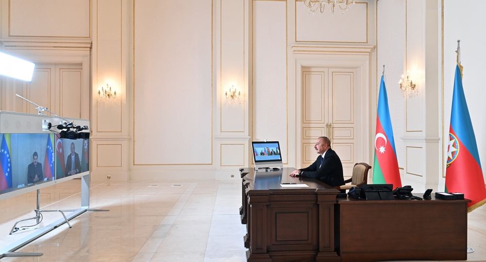 Prezident İlham Əliyev Venesuela Prezidenti ilə videokonfrans formatında görüşüb (FOTO/VİDEO) (YENİLƏNİB)