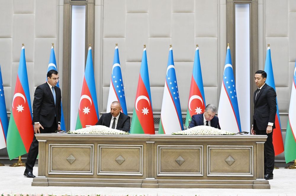 Azərbaycan-Özbəkistan sənədləri imzalanıb (YENİLƏNİB) (FOTO/VİDEO)