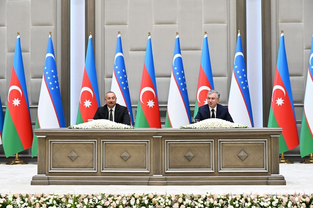 Azərbaycan-Özbəkistan sənədləri imzalanıb (YENİLƏNİB) (FOTO/VİDEO)