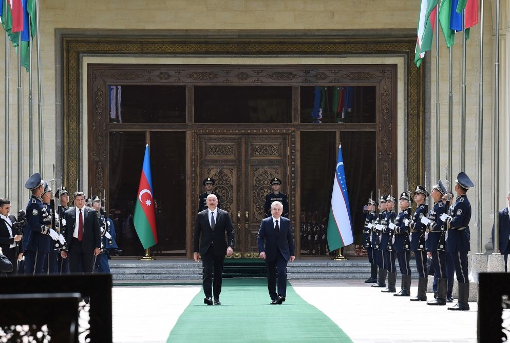 Azərbaycan Prezidenti İlham Əliyevin Daşkənddə rəsmi qarşılanma mərasimi olub (FOTO/VİDEO)