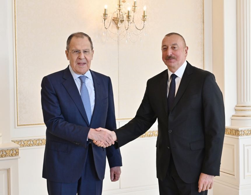 Prezident İlham Əliyev Rusiyanın xarici işlər naziri Sergey Lavrovu qəbul edib (YENİLƏNİB) (FOTO/VİDEO)
