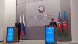 Azərbaycan və Rusiya XİN rəhbərləri birgə mətbuat konfransı keçirilib (FOTO/VİDEO)