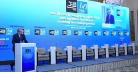 Samir Şərifov Qara Dəniz Ticarət və İnkişaf Bankını Qarabağda biznes layihələrinə dəstək verməyə çağırıb (FOTO)
