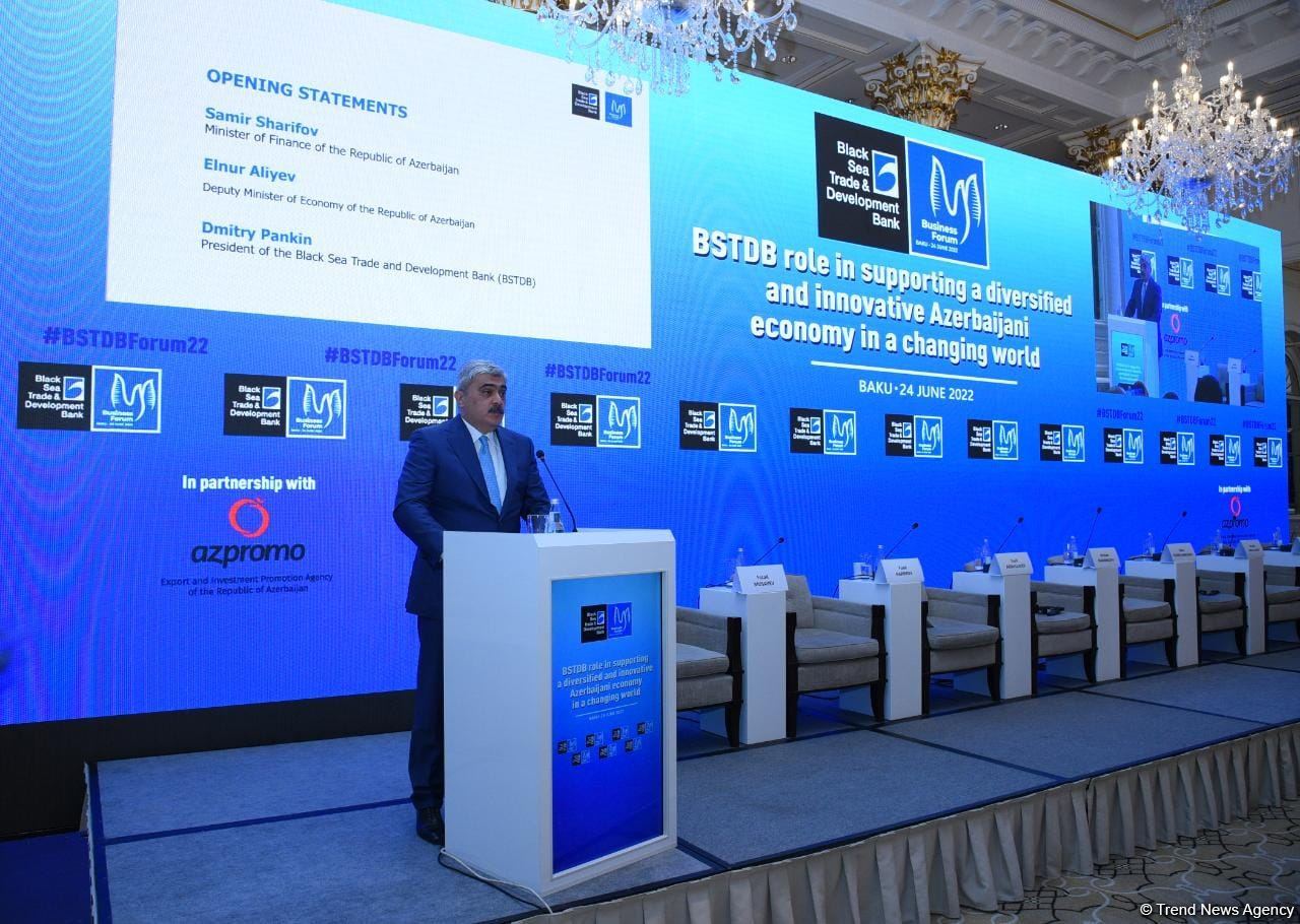 Samir Şərifov Qara Dəniz Ticarət və İnkişaf Bankını Qarabağda biznes layihələrinə dəstək verməyə çağırıb (FOTO)