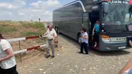 Bakıdan çıxan ilk sərnişin avtobusu Füzuliyə çatıb (FOTO)