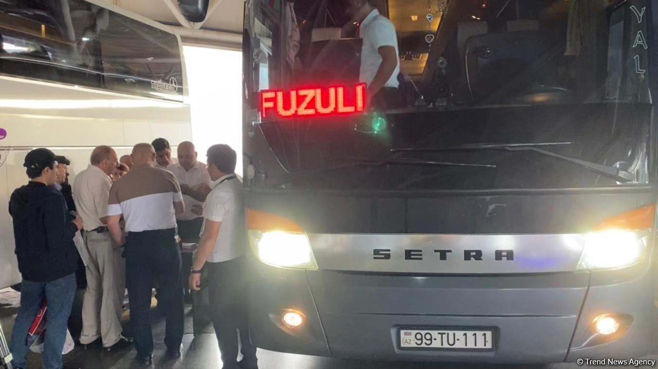 Bakı-Füzuli-Bakı reysi üzrə birinci avtobus yola düşüb (FOTO)