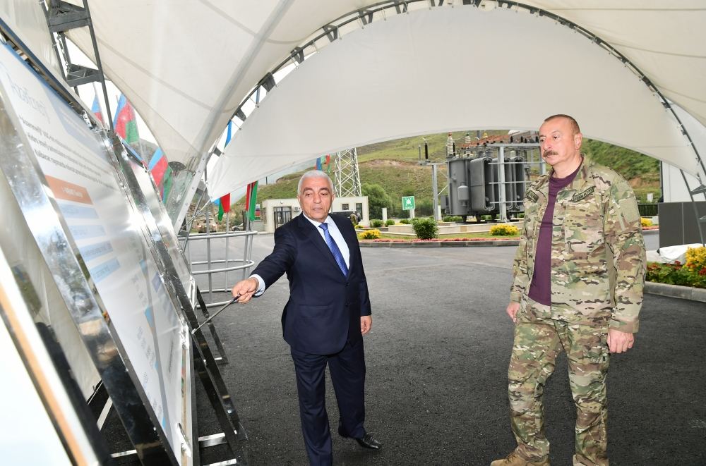 Prezident İlham Əliyev tikilməkdə olan “Çıraq-1” Kiçik Su Elektrik Stansiyasında tikinti işlərinin gedişi ilə tanış olub (YENİLƏNİB) (FOTO/VIDEO)