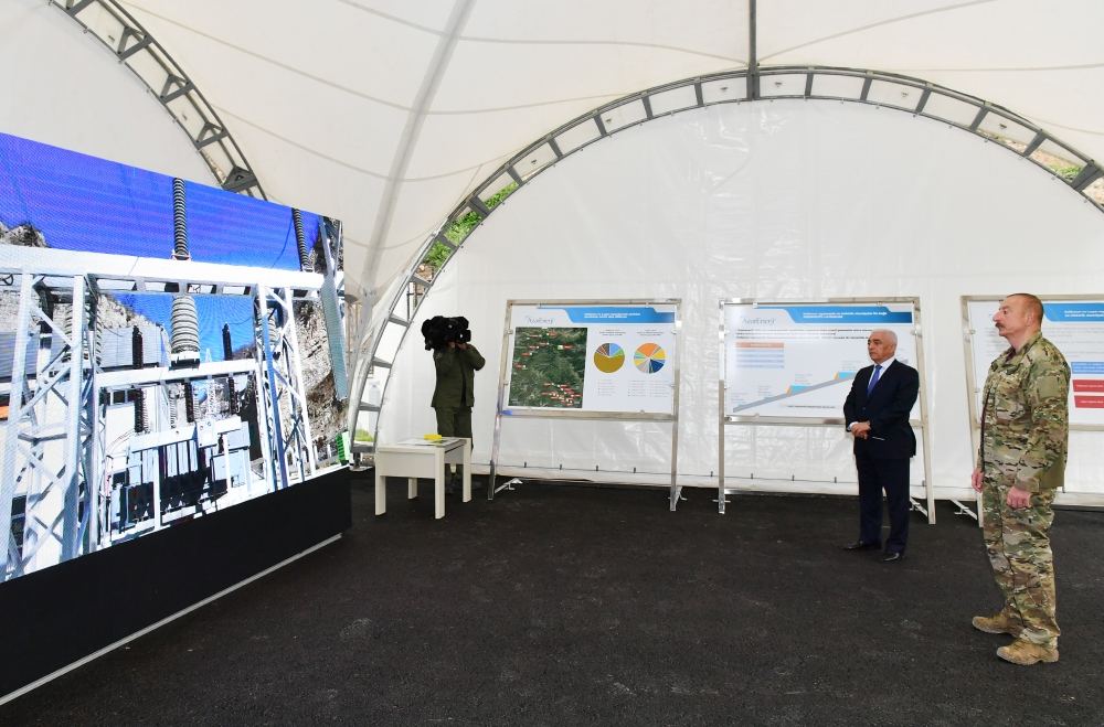 Prezident İlham Əliyev tikilməkdə olan “Çıraq-1” Kiçik Su Elektrik Stansiyasında tikinti işlərinin gedişi ilə tanış olub (YENİLƏNİB) (FOTO/VIDEO)