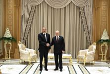 Azərbaycan Prezidenti İlham Əliyevin Aşqabadda Rusiya Prezidenti Vladimir Putin ilə görüşü olub (FOTO/VİDEO) (YENİLƏNİB)