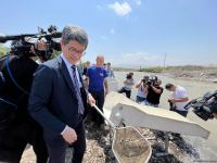 Zəngilanda Həkəri çayına qızılxallı forel körpələri buraxılıb (FOTO)