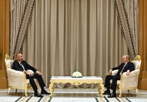 Azərbaycan Prezidenti İlham Əliyevin Aşqabadda Rusiya Prezidenti Vladimir Putin ilə görüşü olub (FOTO/VİDEO) (YENİLƏNİB)