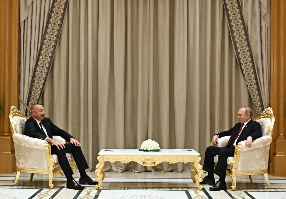 Azərbaycan Prezidenti İlham Əliyevin Aşqabadda Rusiya Prezidenti Vladimir Putin ilə görüşü olub (FOTO/VİDEO) (YENİLƏNİB)