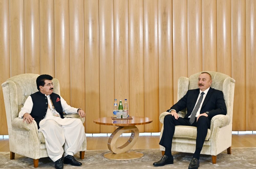 Prezident İlham Əliyev Pakistan Senatının sədrini qəbul edib (FOTO/VİDEO) (YENİLƏNİB)