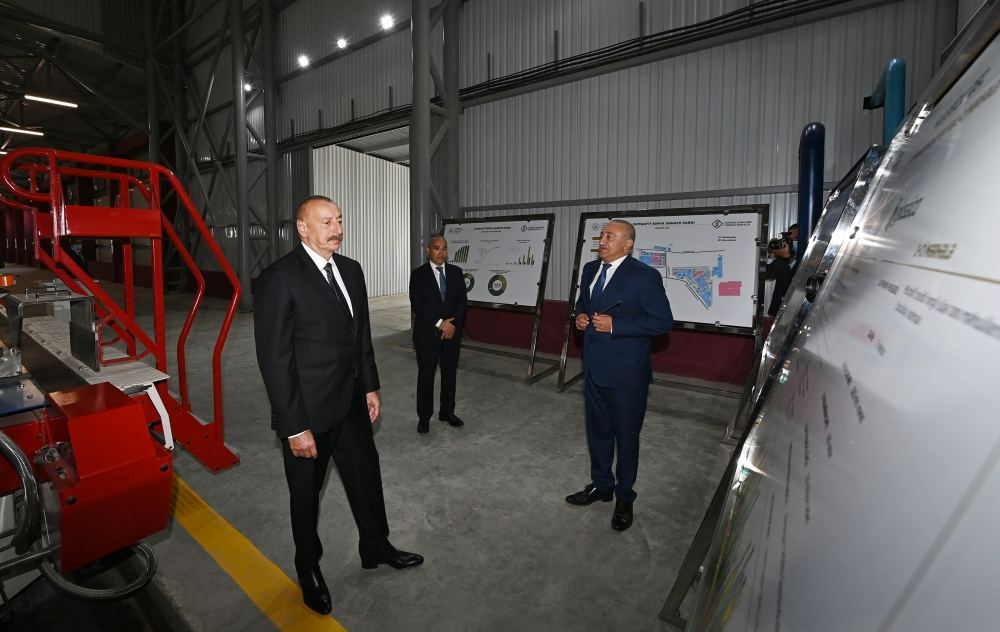 Prezident İlham Əliyev Sumqayıt Kimya Sənaye Parkında yeni müəssisələrin açılış və təməlqoyma mərasimlərində iştirak edib (FOTO/VİDEO) (YENİLƏNİB)