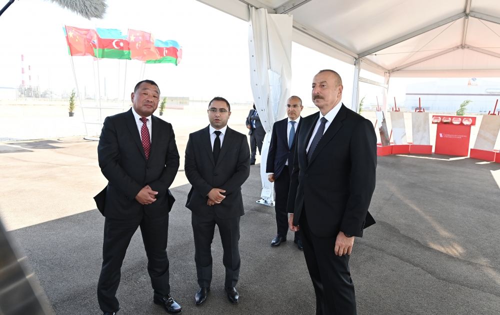 Prezident İlham Əliyev Sumqayıt Kimya Sənaye Parkında yeni müəssisələrin açılış və təməlqoyma mərasimlərində iştirak edib (FOTO/VİDEO) (YENİLƏNİB)
