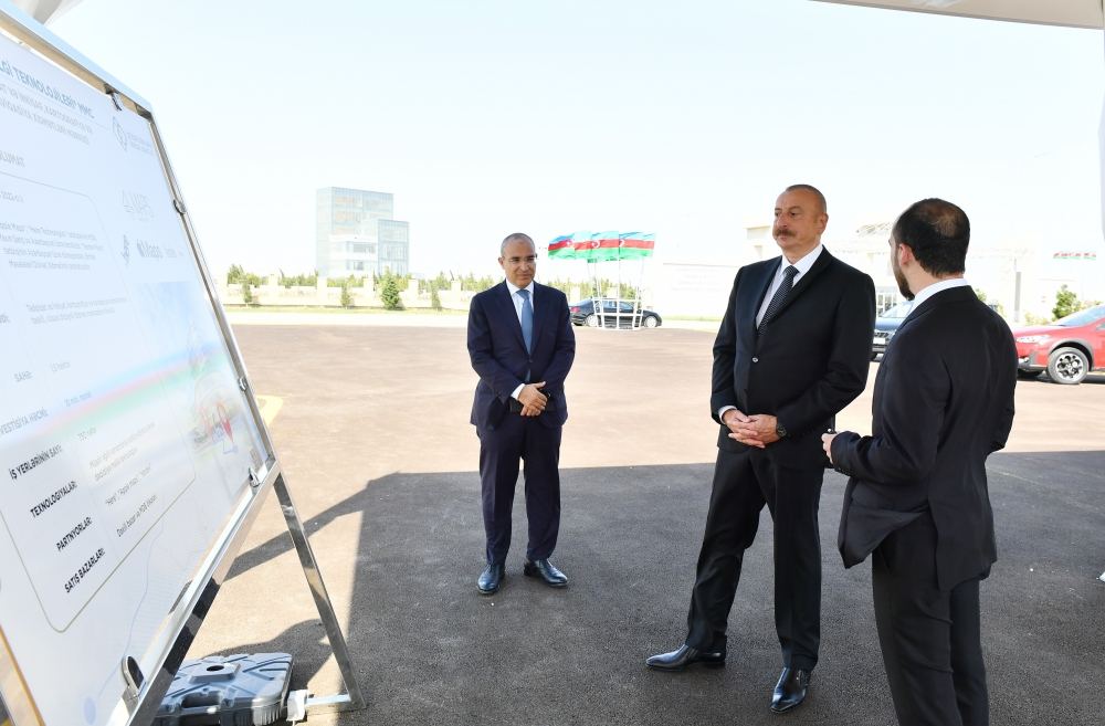 Prezident İlham Əliyev Sumqayıt Kimya Sənaye Parkında yeni müəssisələrin açılış və təməlqoyma mərasimlərində iştirak edib (FOTO/VİDEO) (YENİLƏNİB)