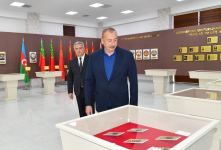 Prezident İlham Əliyev Ağsuda Gənc Sənətkarlar Mərkəzinin və Dövlət Rəmzləri Muzeyinin açılışında iştirak edib (FOTO/VİDEO) (YENİLƏNİB)