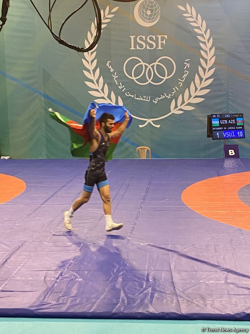 Güləşçimiz Eldəniz Əzizov İslamiadada qızıl medal qazanıb (FOTO)
