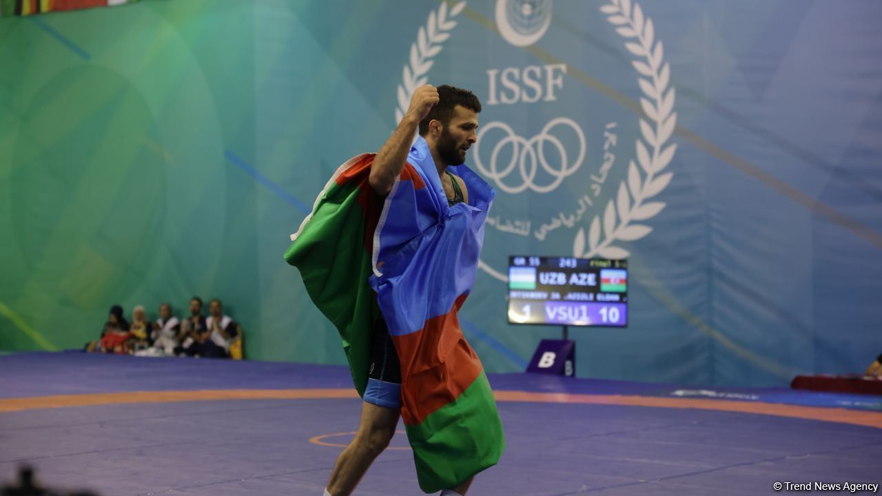Güləşçimiz Eldəniz Əzizov İslamiadada qızıl medal qazanıb (FOTO)