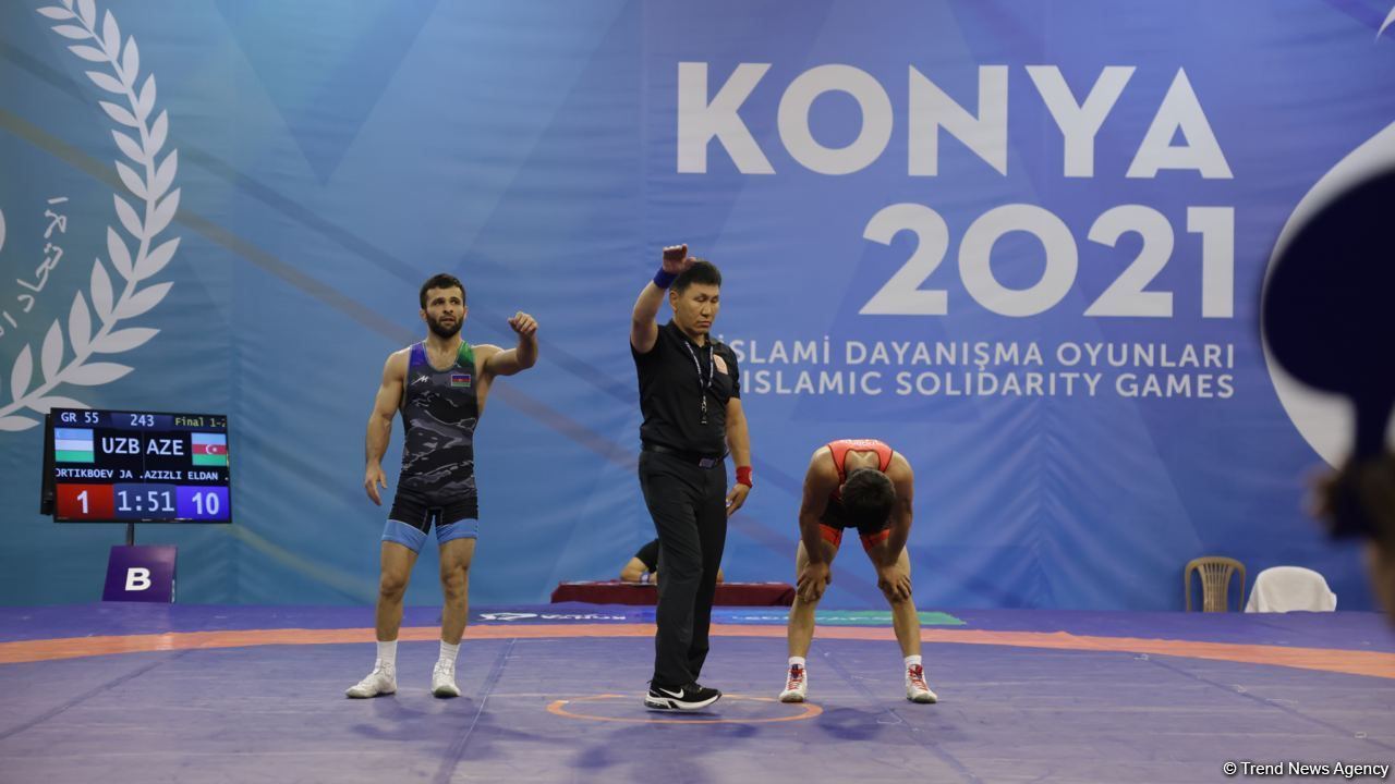 Güləşçimiz Eldəniz Əzizov İslamiadada qızıl medal qazanıb (FOTO)