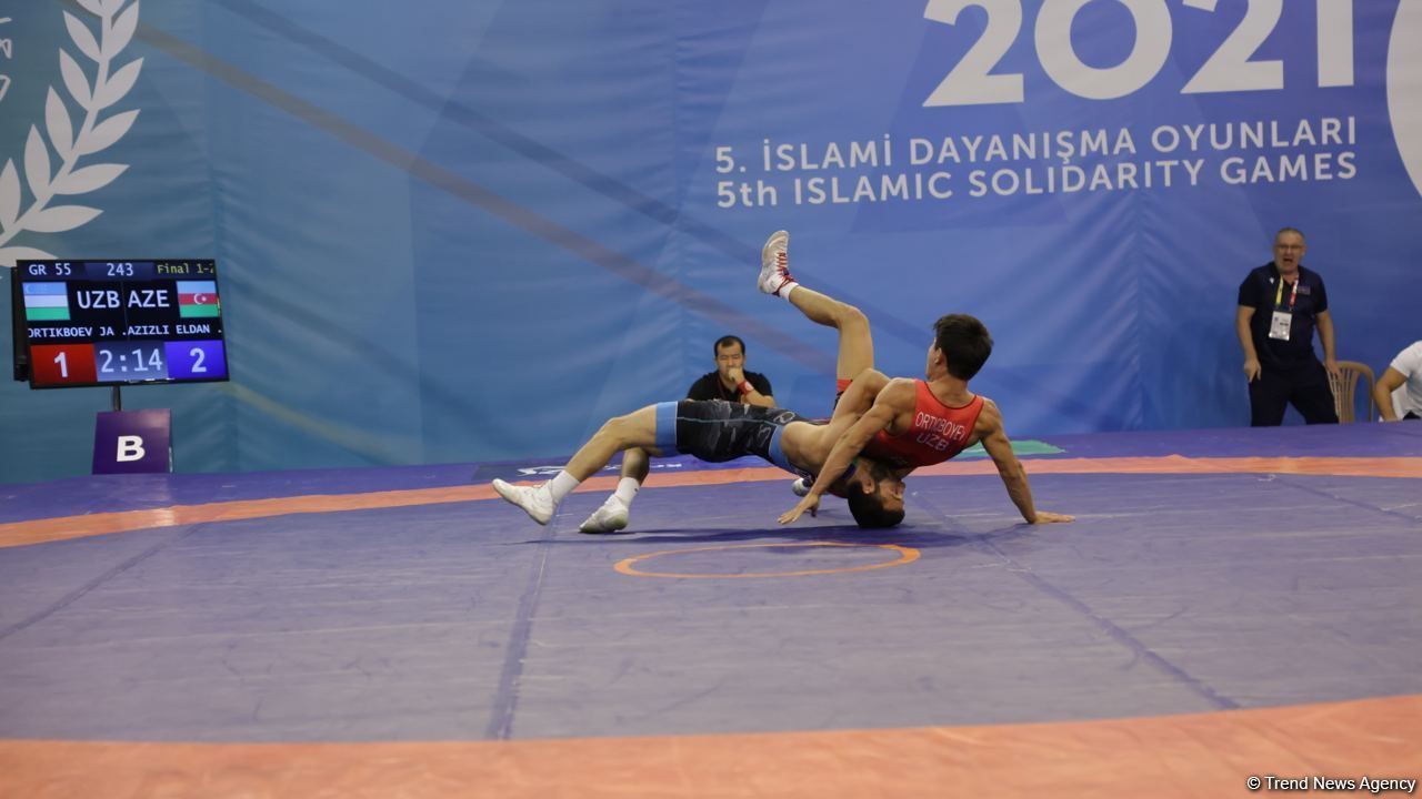 Güləşçimiz Eldəniz Əzizov İslamiadada qızıl medal qazanıb (FOTO)