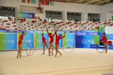 Parlaq və həyəcanlı - Azərbaycanın bədii gimnastika üzrə qrup komandası İslamiadada çıxış edir (FOTO)