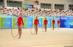 Parlaq və həyəcanlı - Azərbaycanın bədii gimnastika üzrə qrup komandası İslamiadada çıxış edir (FOTO)