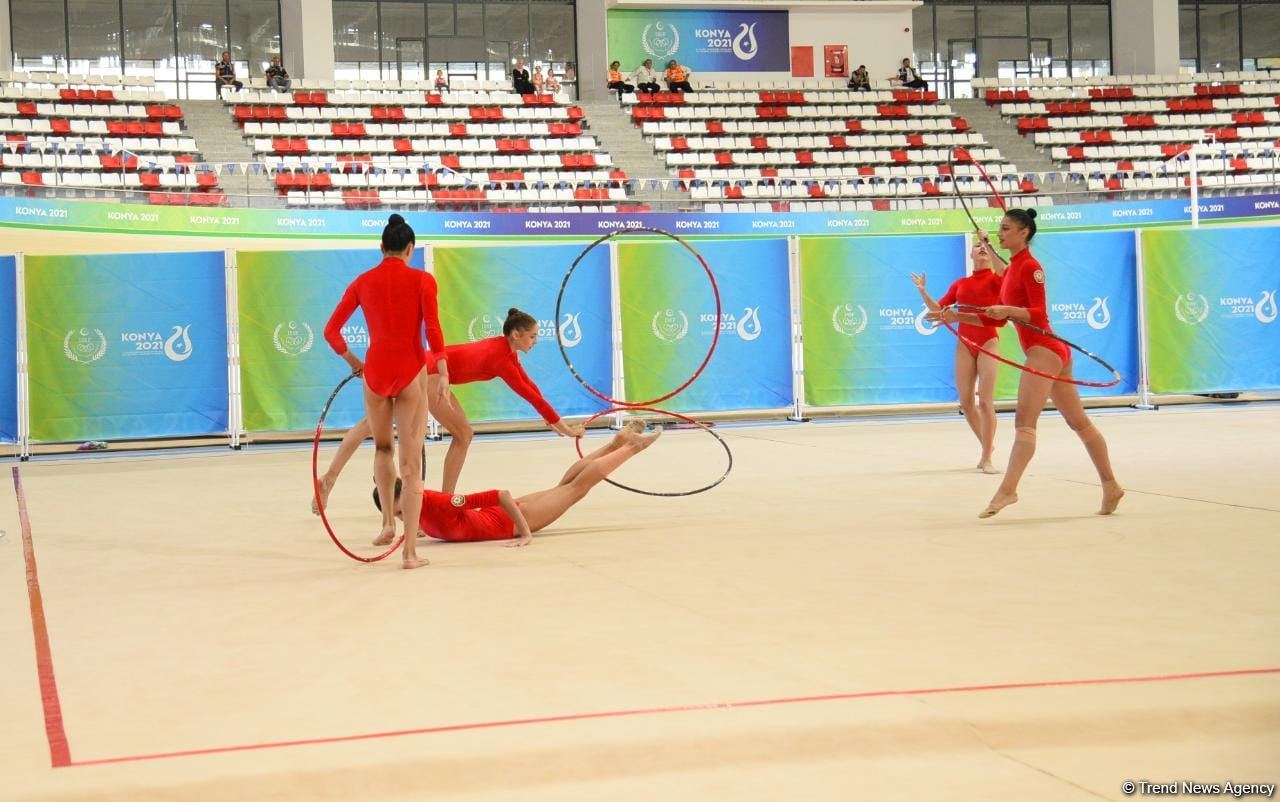 Parlaq və həyəcanlı - Azərbaycanın bədii gimnastika üzrə qrup komandası İslamiadada çıxış edir (FOTO)