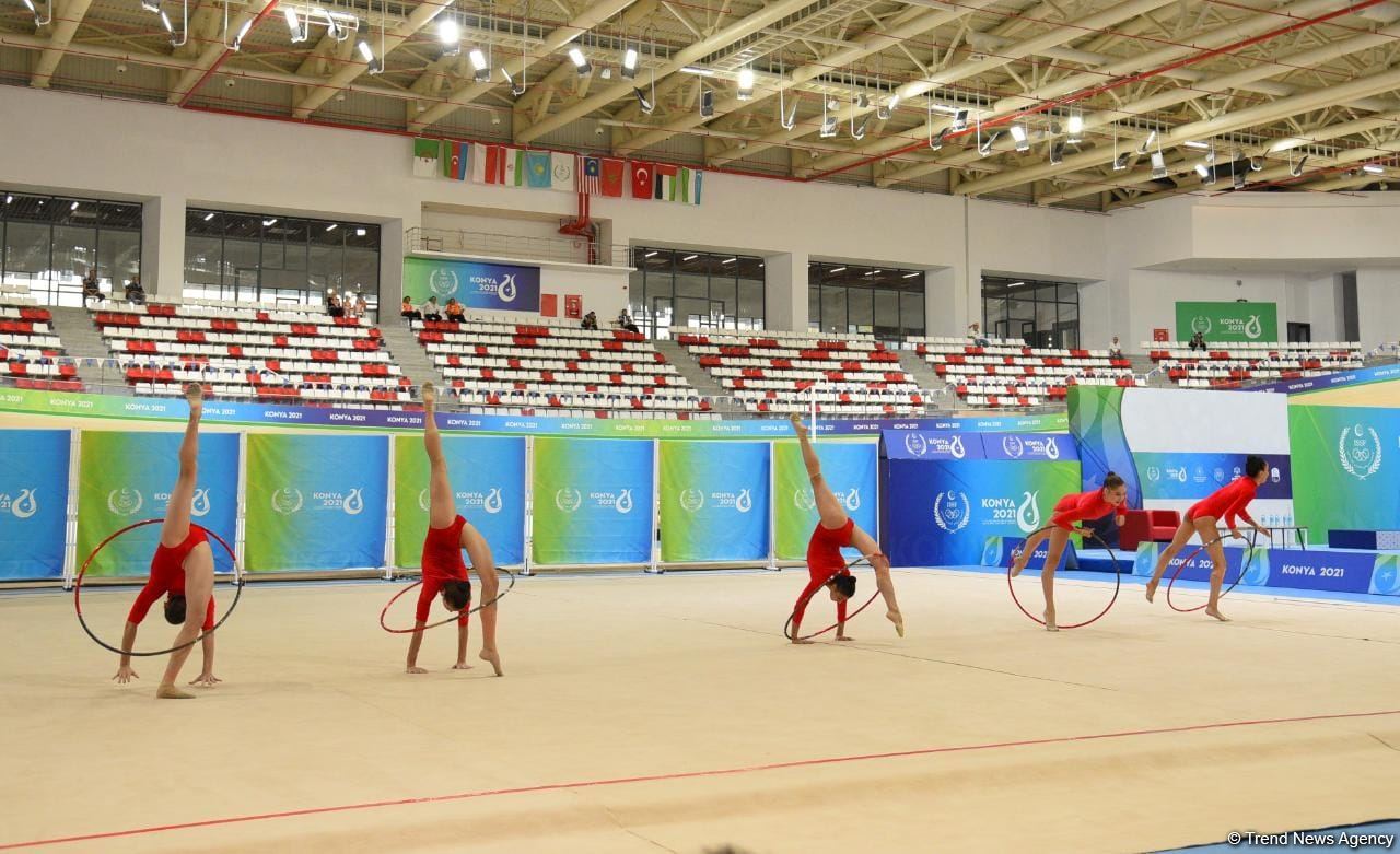 Parlaq və həyəcanlı - Azərbaycanın bədii gimnastika üzrə qrup komandası İslamiadada çıxış edir (FOTO)