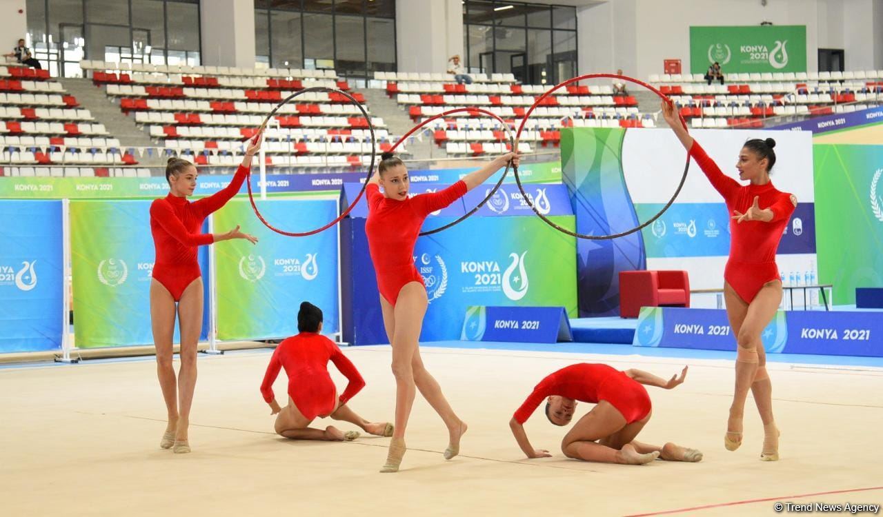 Parlaq və həyəcanlı - Azərbaycanın bədii gimnastika üzrə qrup komandası İslamiadada çıxış edir (FOTO)