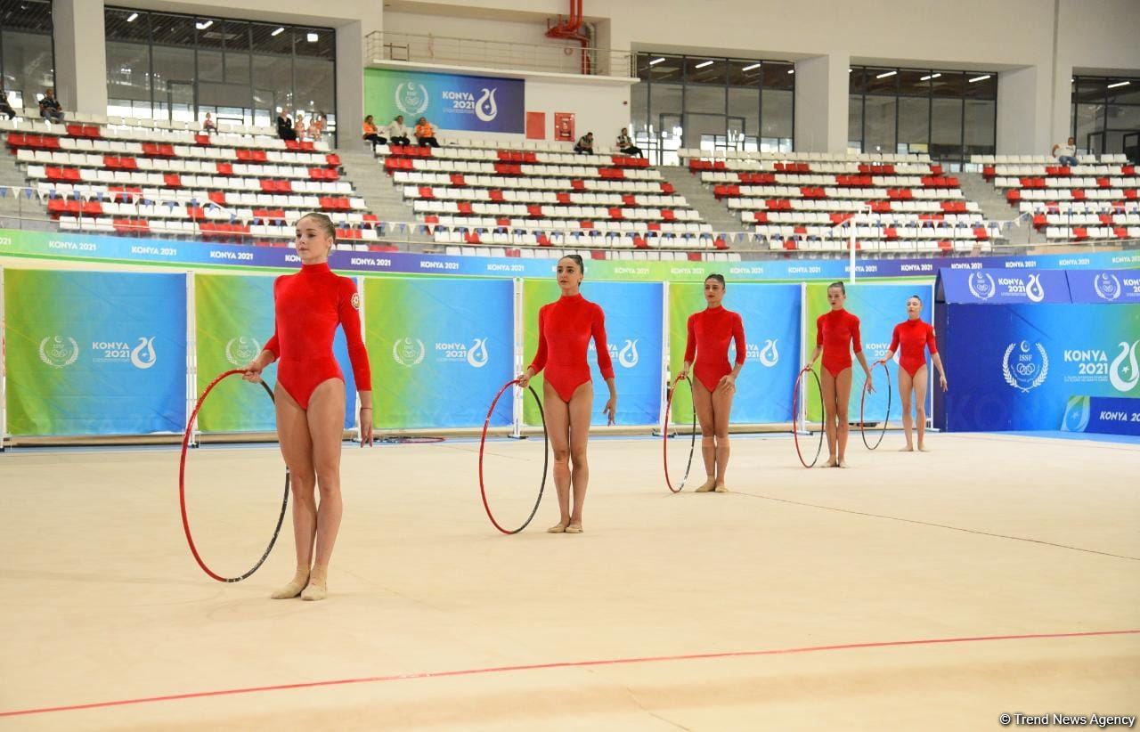 Parlaq və həyəcanlı - Azərbaycanın bədii gimnastika üzrə qrup komandası İslamiadada çıxış edir (FOTO)