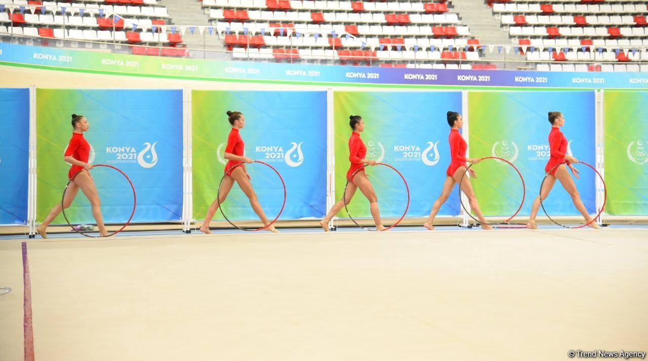 Parlaq və həyəcanlı - Azərbaycanın bədii gimnastika üzrə qrup komandası İslamiadada çıxış edir (FOTO)
