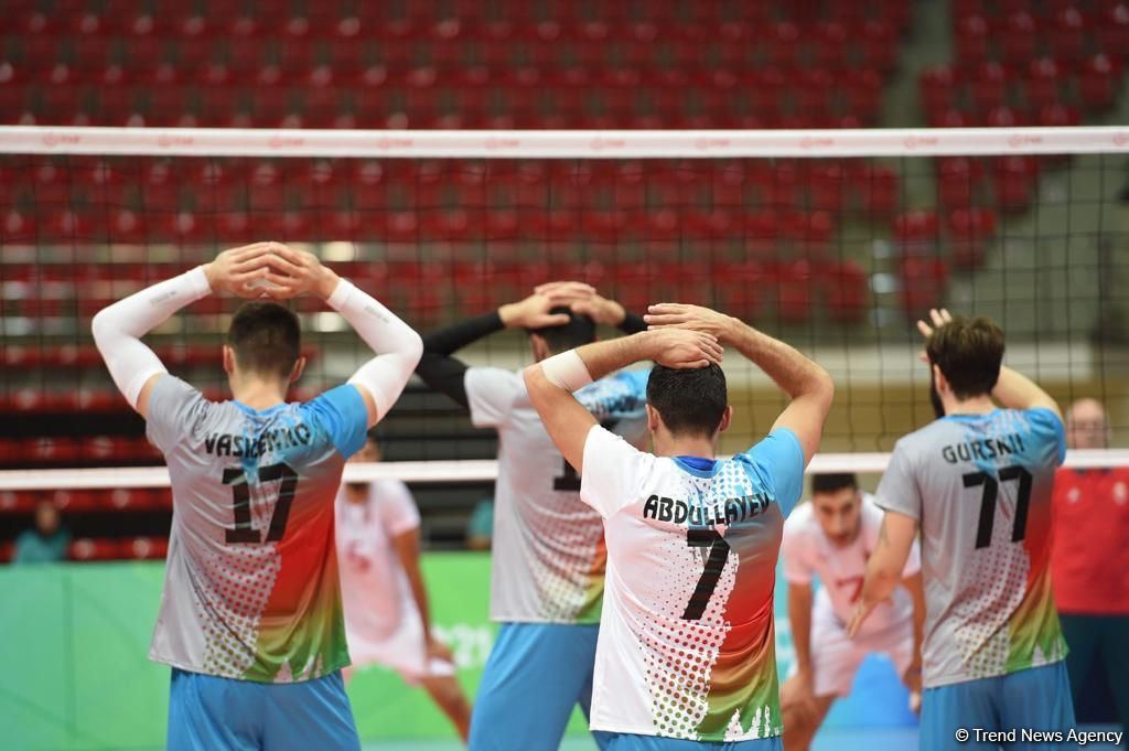 Kişi voleybolçulardan ibarət Azərbaycan yığması İslamiadada Mərakeş yığmasına qalib gəlib (FOTO)