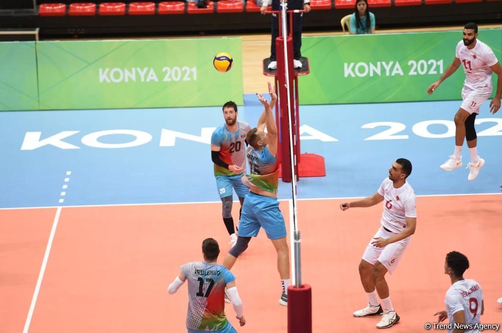 Kişi voleybolçulardan ibarət Azərbaycan yığması İslamiadada Mərakeş yığmasına qalib gəlib (FOTO)