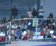 İslamiada: Azərbaycanın bədii gimnastika üzrə qrup komandası üç lent və iki topla proqramda qızıl medal qazanıb (FOTO)