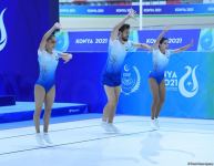 Azərbaycan gimnastlarından ibarət üçlük İslamiadanın gümüş müdalını qazanıb (FOTO)