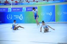 Azərbaycan gimnastlarından ibarət üçlük İslamiadanın gümüş müdalını qazanıb (FOTO)