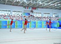 İslamiada: Azərbaycanın bədii gimnastika üzrə qrup komandası beş halqa proqramında gümüş medal qazanıb (FOTO)