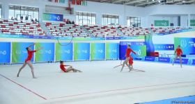 İslamiada: Azərbaycanın bədii gimnastika üzrə qrup komandası beş halqa proqramında gümüş medal qazanıb (FOTO)