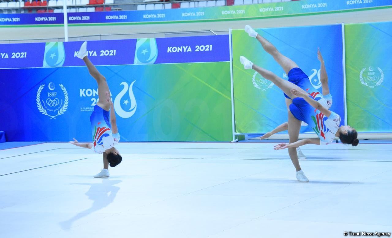 Azərbaycan gimnastlarından ibarət üçlük İslamiadanın gümüş müdalını qazanıb (FOTO)