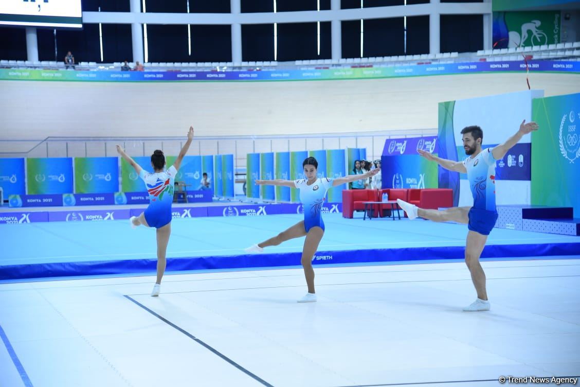 Azərbaycan gimnastlarından ibarət üçlük İslamiadanın gümüş müdalını qazanıb (FOTO)