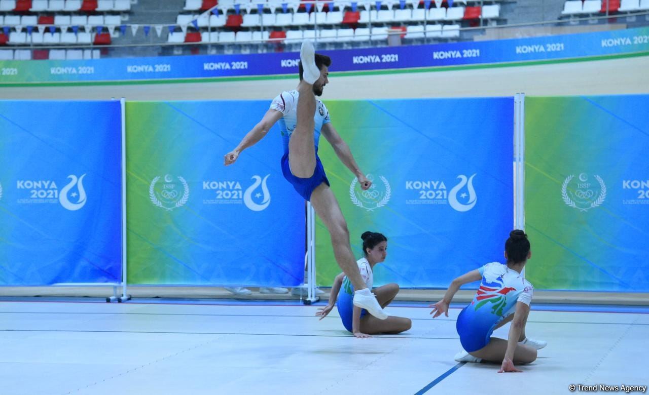 Azərbaycan gimnastlarından ibarət üçlük İslamiadanın gümüş müdalını qazanıb (FOTO)