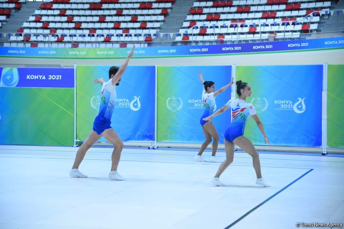 Azərbaycan gimnastlarından ibarət üçlük İslamiadanın gümüş müdalını qazanıb (FOTO)