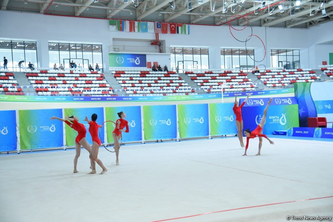 İslamiada: Azərbaycanın bədii gimnastika üzrə qrup komandası beş halqa proqramında gümüş medal qazanıb (FOTO)