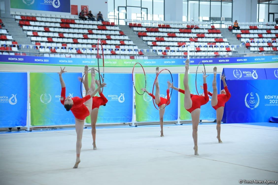 İslamiada: Azərbaycanın bədii gimnastika üzrə qrup komandası beş halqa proqramında gümüş medal qazanıb (FOTO)