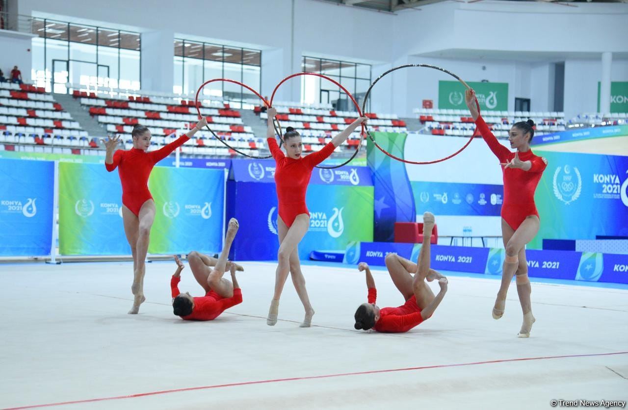İslamiada: Azərbaycanın bədii gimnastika üzrə qrup komandası beş halqa proqramında gümüş medal qazanıb (FOTO)