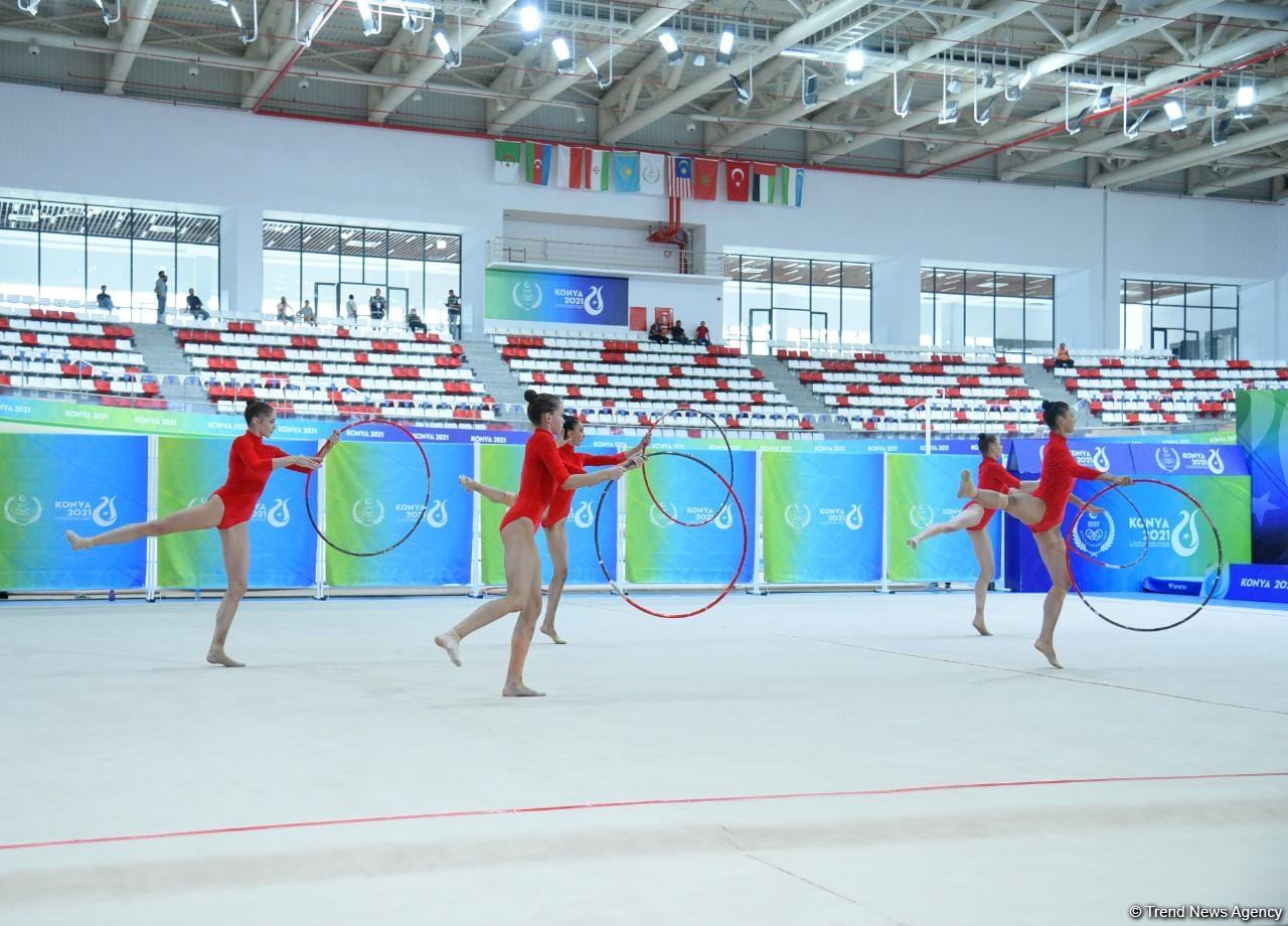 İslamiada: Azərbaycanın bədii gimnastika üzrə qrup komandası beş halqa proqramında gümüş medal qazanıb (FOTO)