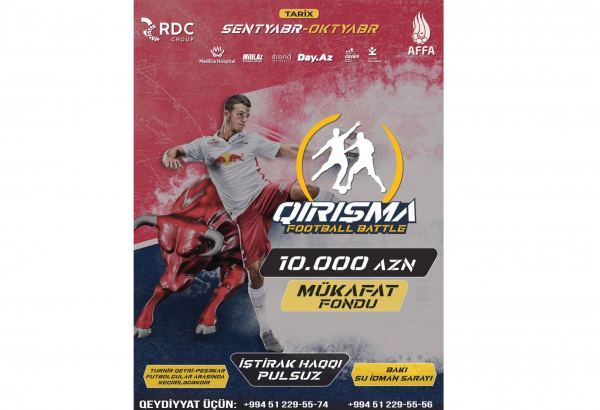 "Qırışma" futbol turnirin püşkatma mərasimi keçiriləcək